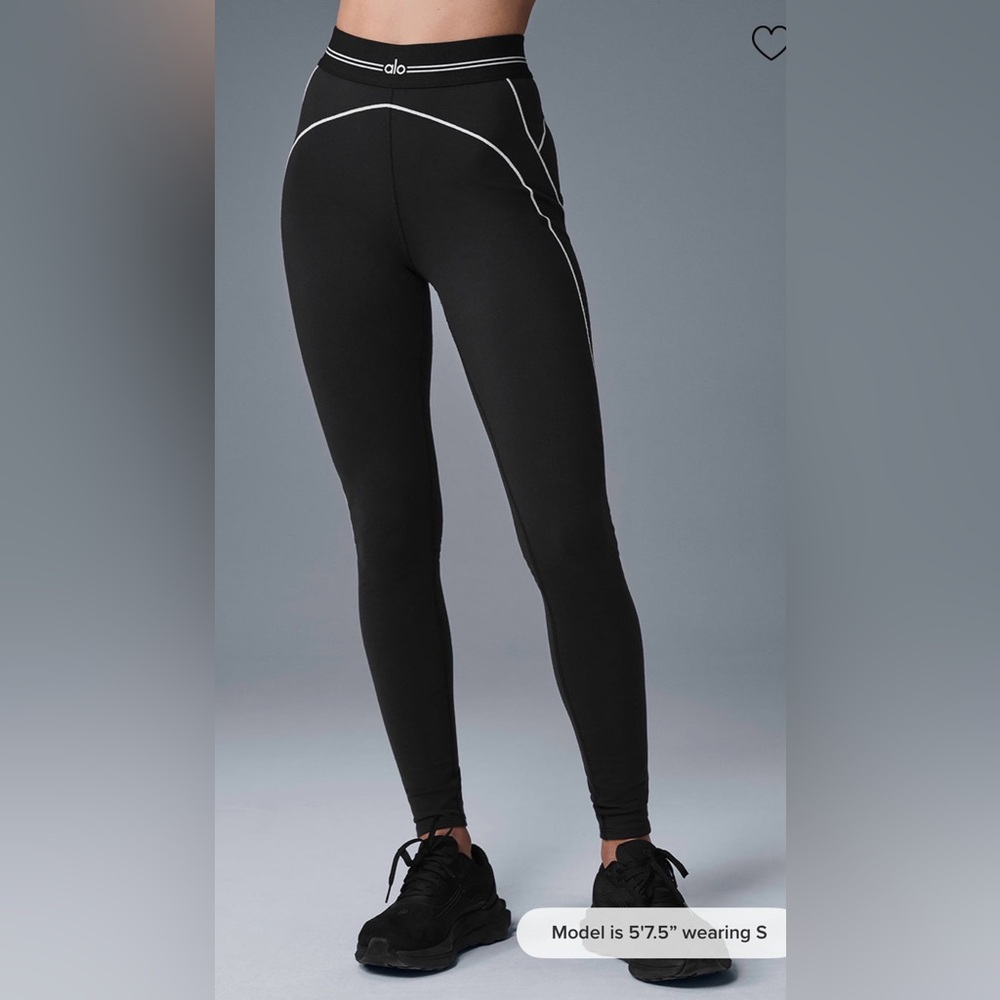 ALO airbrush heartthrob high waist legging in regular length black/white color